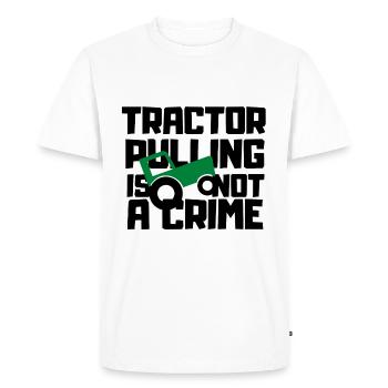 Tractor Trek Gift Tractor Pulling Tractor - Men's Premium Organic T-Shirt - white - Front - Nico (187cm)