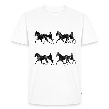Chevaux de trot Trabrennsport Courses de chevaux - T-shirt Premium bio Homme - blanc - Devant - Nico (187cm)