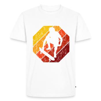 Skateboard Skateboarder Skater Skate Skateing - T-shirt Premium bio Homme - blanc - Devant - Nico (187cm)
