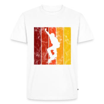 Skateboard Skateboarder Skater Skate Skateing - T-shirt Premium bio Homme - blanc - Devant - Nico (187cm)