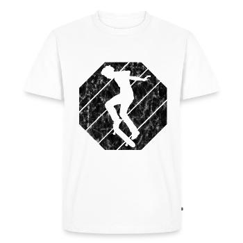 Skateboard Skateboarder Skater Skate Skateing - T-shirt Premium bio Homme - blanc - Devant - Nico (187cm)