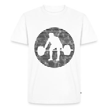 Bodybuilding Bodybuilder GYM Fitnessstudio Retro - Men's Premium Organic T-Shirt - white - Front - Nico (187cm)
