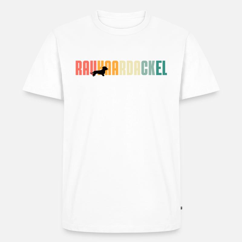 Rauhaardackel2 - Männer Premium Bio T-Shirt - Weiß