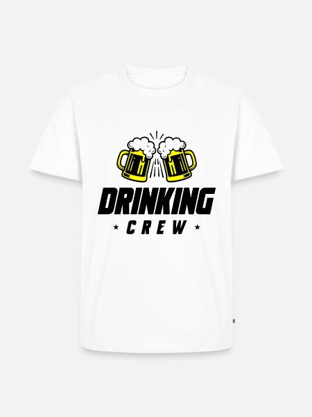 Drinking Crew Beer - Men's Premium Organic T-Shirt - white