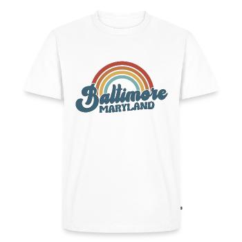 Baltimore - T-shirt Premium bio Homme - blanc - Devant - Nico (187cm)