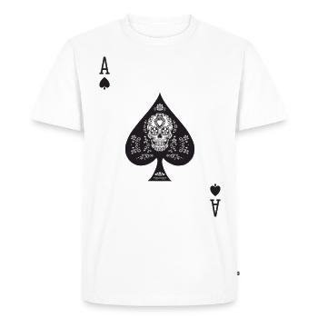 Pik AS. Spielkarten Kostüm Karneval. - Männer Premium Bio T-Shirt - Weiß - Vorne - Nico (187cm)