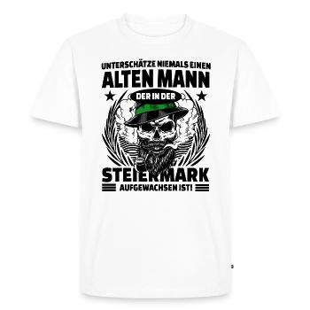 OLD MAN STEIERMARK STEIRER COOL FATHER GIFT - Men's Premium Organic T-Shirt - white - Front - Nico (187cm)