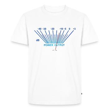 VU mètre vintage - T-shirt Premium bio Homme - blanc - Devant - Nico (187cm)
