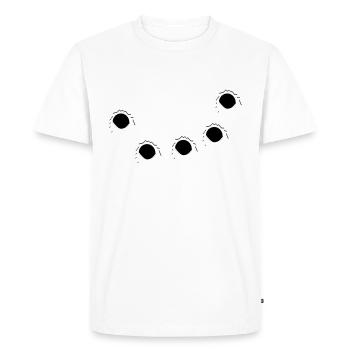 Trous plans armes - T-shirt Premium bio Homme - blanc - Devant - Nico (187cm)