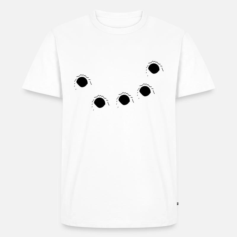 Trous plans armes - T-shirt Premium bio Homme - blanc