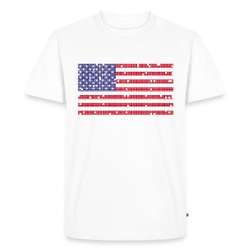 8Bit Retro 4 juillet États-Unis - T-shirt Premium bio Homme - blanc - Devant - Nico (187cm)
