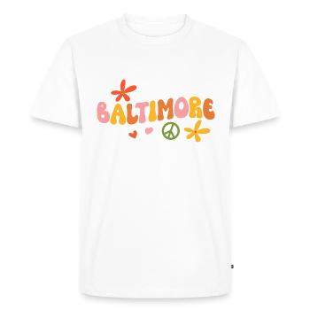Baltimore - T-shirt Premium bio Homme - blanc - Devant - Nico (187cm)