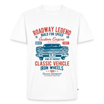 CLASSIC VEHICLE - Vintage Car and Car Shirt Motif - Men's Premium Organic T-Shirt - white - Front - Nico (187cm)