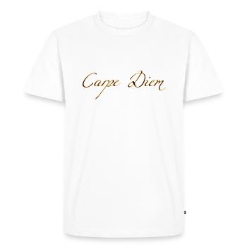 Carpe Diem carpe diem - T-shirt Premium bio Homme - blanc - Devant - Nico (187cm)
