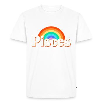 Signe du zodiaque Poissons - T-shirt Premium bio Homme - blanc - Devant - Nico (187cm)