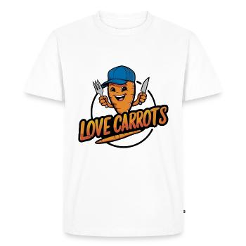 I love carrots, carrots, funny carrots - Men's Premium Organic T-Shirt - white - Front - Nico (187cm)