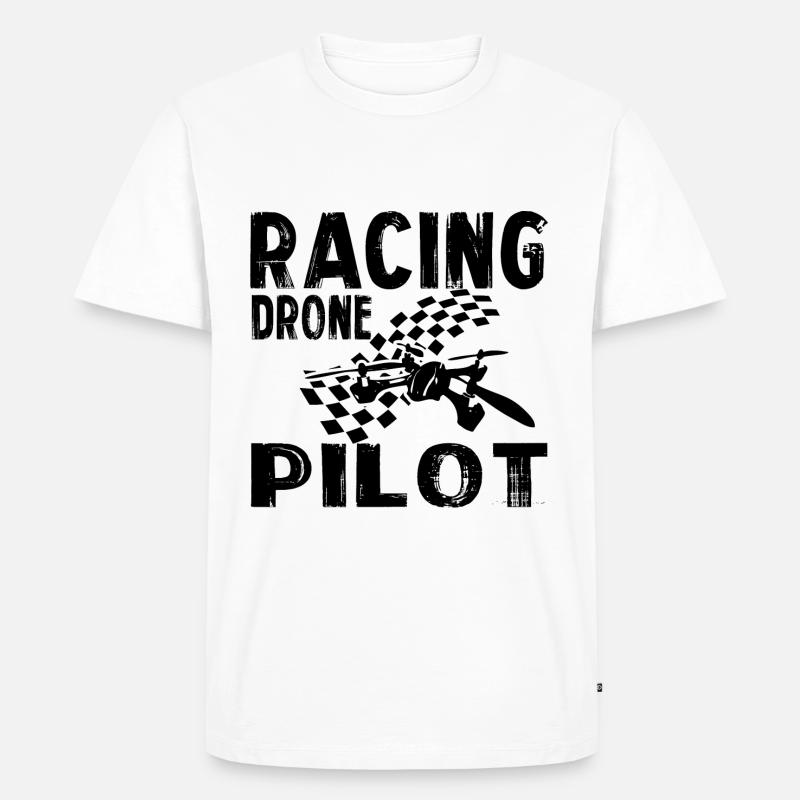Racing Drone Pilot - Männer Premium Bio T-Shirt - Weiß