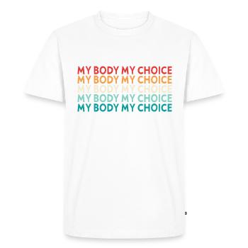 Mon corps Ma décision - T-shirt Premium bio Homme - blanc - Devant - Nico (187cm)