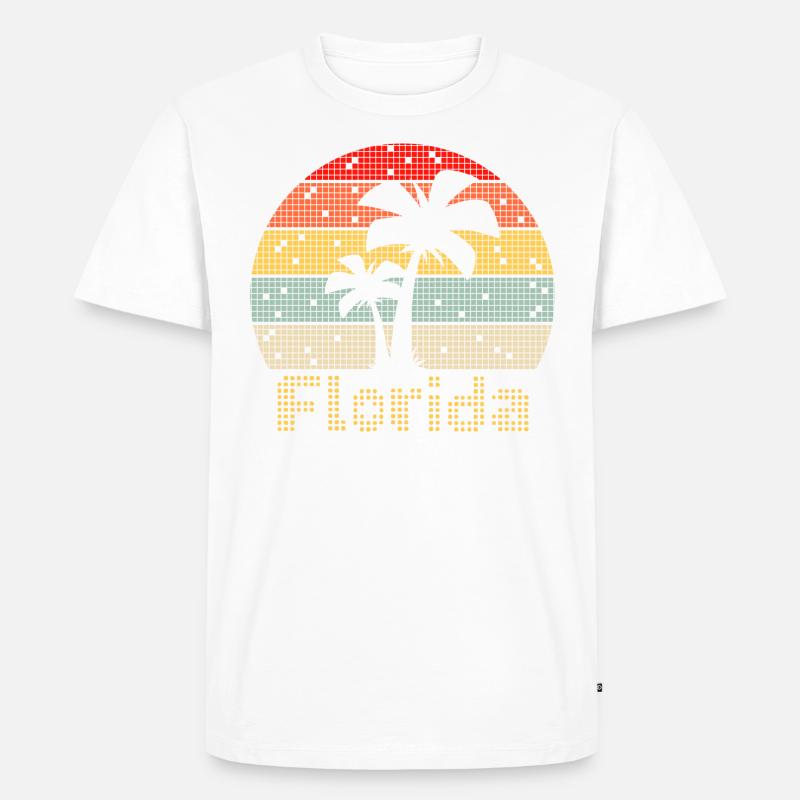 8bit Retro Florida Urlaub - Männer Premium Bio T-Shirt - undefined