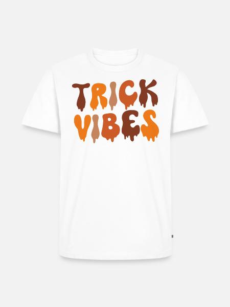 Trick Vibes Joke Funny Halloween - Men's Premium Organic T-Shirt - white