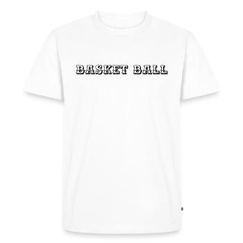 Basketball clothing - Men's Premium Organic T-Shirt - white - Front - Nico (187cm)