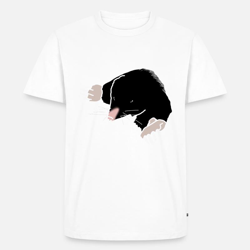 Maulwurf - Männer Premium Bio T-Shirt - Weiß