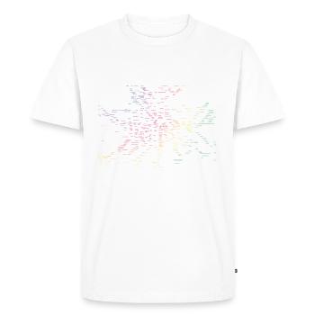 Berlin map subway stations - Men's Premium Organic T-Shirt - white - Front - Nico (187cm)