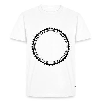 circle emblem - Men's Premium Organic T-Shirt - white - Front - Nico (187cm)
