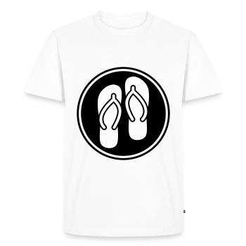 Flip-flops icon - Men's Premium Organic T-Shirt - white - Front - Nico (187cm)