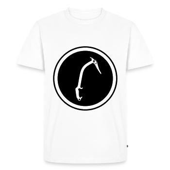 Matériel d’escalade piolet - T-shirt Premium bio Homme - blanc - Devant - Nico (187cm)