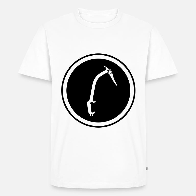 Kletterausrüstung eispickel - Männer Premium Bio T-Shirt - Weiß