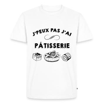 J' Peux Pas J'ai patisserie Homme Et Femme - T-shirt Premium bio Homme - blanc - Devant - Nico (187cm)