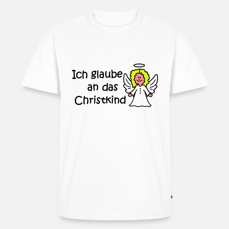 Ich glaube an das Christkind - Männer Premium Bio T-Shirt - Weiß