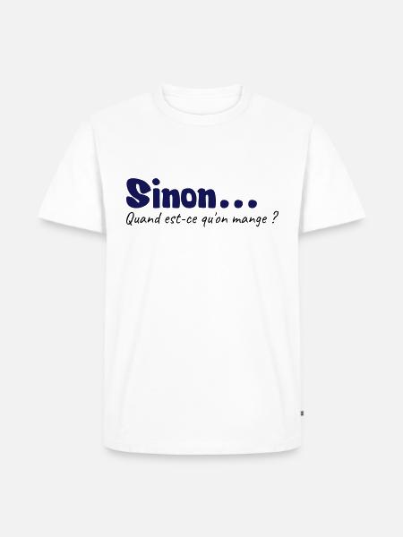 Quand est ce qu'on mange - Men's Premium Organic T-Shirt - white