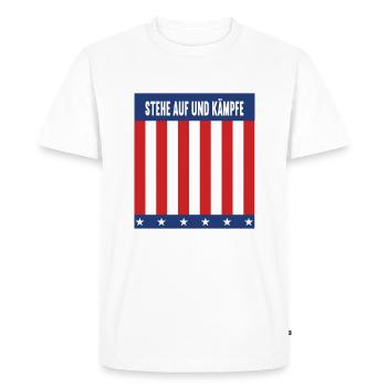 Levez-vous et combattez - T-shirt Premium bio Homme - blanc - Devant - Nico (187cm)