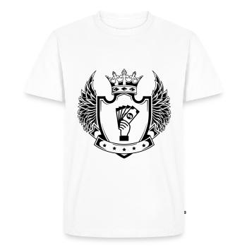 Symbole du bouclier d’argent - T-shirt Premium bio Homme - blanc - Devant - Nico (187cm)