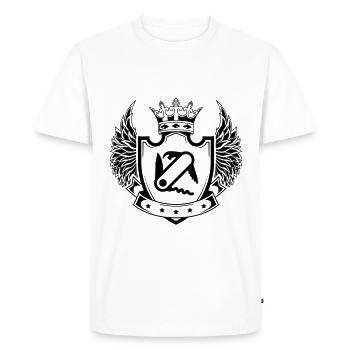 Pocket Knife Shield - Men's Premium Organic T-Shirt - white - Front - Nico (187cm)