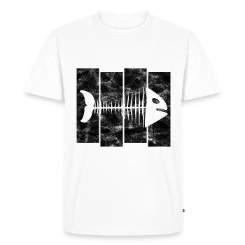 Arêtes de poisson pour pêcheurs, pêcheurs et enfants | Poissons - T-shirt Premium bio Homme - blanc - Devant - Nico (187cm)