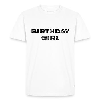 Fille d’anniversaire - T-shirt Premium bio Homme - blanc - Devant - Nico (187cm)