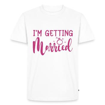 I'm Getting Married Engagement Party Matching Gift - Men's Premium Organic T-Shirt - white - Front - Nico (187cm)