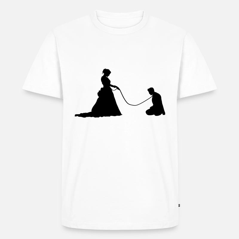Ehepaar Hochzeit Lustig - Männer Premium Bio T-Shirt - Weiß