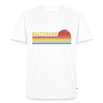 Baltimore - T-shirt Premium bio Homme - blanc - Devant - Nico (187cm)