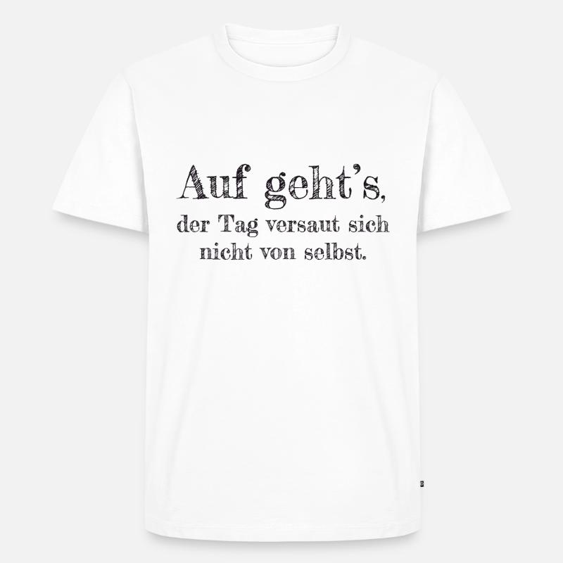 aufgehts - Männer Premium Bio T-Shirt - Weiß