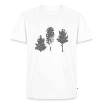 Disque d'arbre stupide Golf Frisbee Disque de golfeurs drôles G - T-shirt Premium bio Homme - blanc - Devant - Nico (187cm)