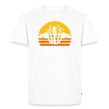 Hair Stylist Vintage Hairstylist Hairdresser Comb - Men's Premium Organic T-Shirt - white - Front - Nico (187cm)