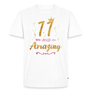 11th Birthday Gift for Girl 11 and Amazing Eleven - Men's Premium Organic T-Shirt - white - Front - Nico (187cm)