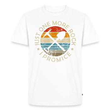 Geologist Gifts Just One More Rock I Promise Funny - Men's Premium Organic T-Shirt - white - Front - Nico (187cm)