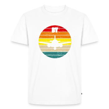 Easily Distracted By Airplanes Aviation Airplane L - Men's Premium Organic T-Shirt - white - Front - Nico (187cm)