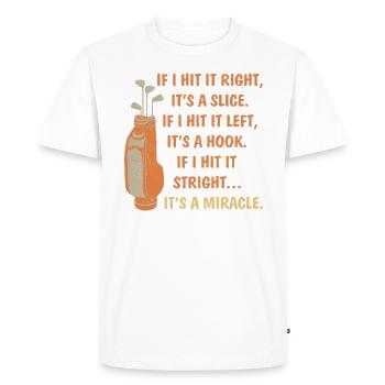 Drôle de golf Dictons Golfeur Humour Blague Drôle Gol - T-shirt Premium bio Homme - blanc - Devant - Nico (187cm)