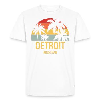 Detroit - T-shirt Premium bio Homme - blanc - Devant - Nico (187cm)